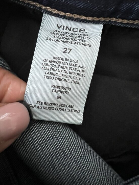 Vince Bootcut Crop Jeans Dark Rinse Womens 27 - Picture 12 of 15